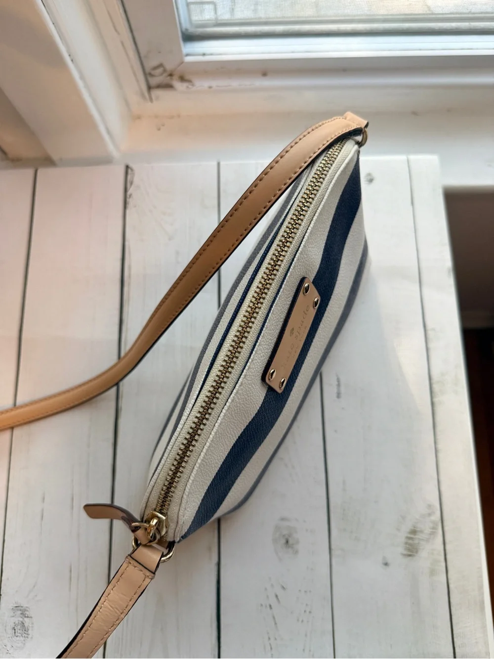 Kate Spade | Wellesley Hana Striped Crossbody, Navy and White